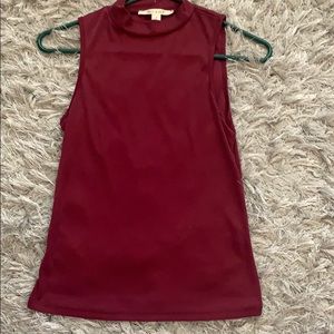 Full Red high neck top